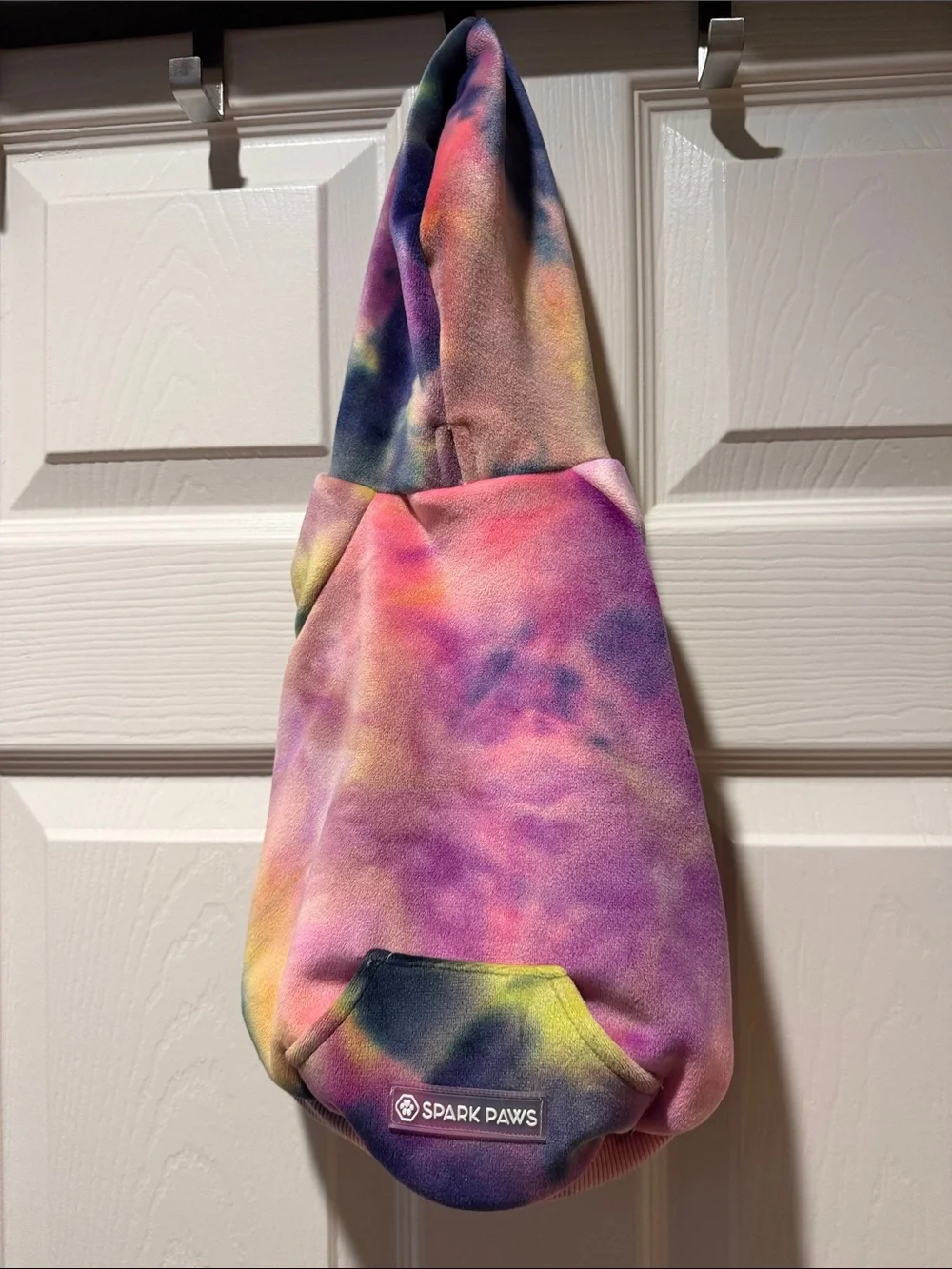 Spark Paws Tie-Dye Purple & Pink Dog Hoodie